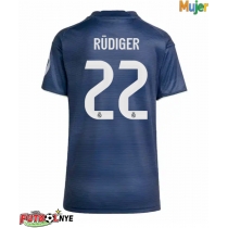 Camiseta Real Madrid Antonio Rudiger #22 Visitante Equipación para mujer 2025-26 manga corta
